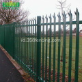 Pabrik Powder Coated Steel Palisade Pagar untuk Dijual